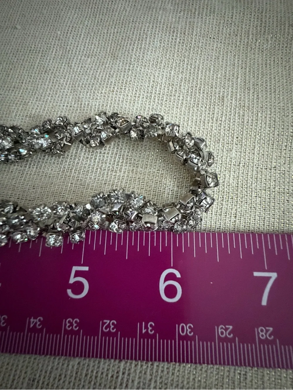 Vintage Rhinestone Statement Necklace - Elegant Multi-Row Women’s Jewelry